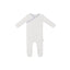 Floral Edge Wrap Footie - White Blue