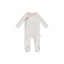 Floral Edge Wrap Footie - White Pink