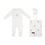 Floral Patch Layette Set - White/Blue