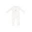 Floral Patch Footie - White/Yellow