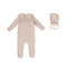 Lace Eyelet Footie Set - Oat Tonal