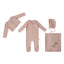 Ric Rac Layette Set - Pink Tonal