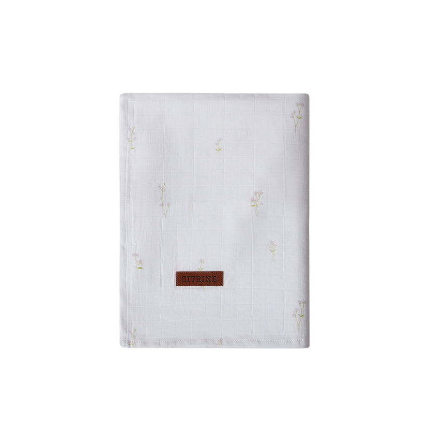 Stem Flower Swaddle - Lavender White