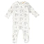 Tonal Floral Footie - Blue/White