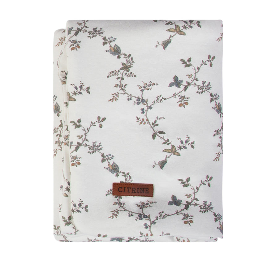 Vines Blanket - White/Blue