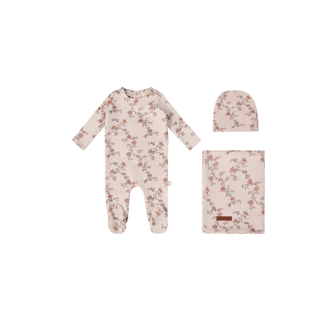Vines Layette Set - Mauve – Citrine Layette Couture