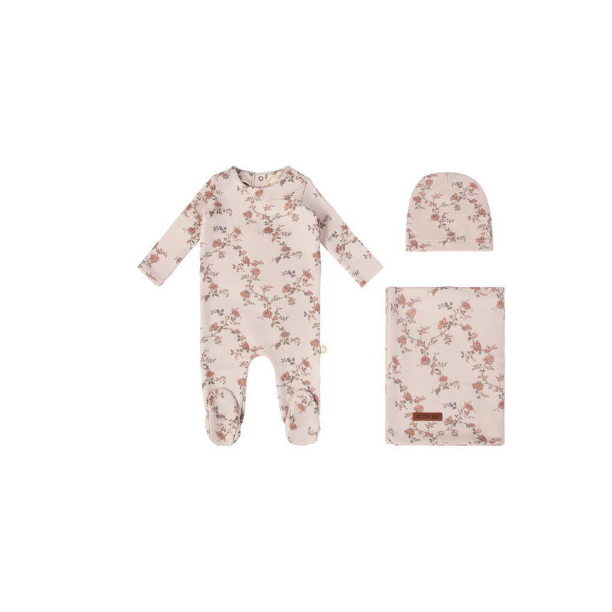 Vines Layette Set - Mauve