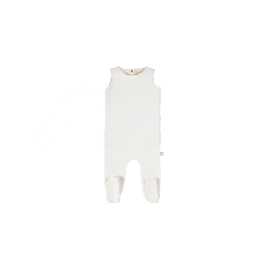 Vines Sleeveless Footie - White/Pink