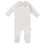 X Stitch Rose Footie - Cream/Pink