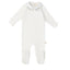 X Stitch Rose Footie - Cream/Ligh Blue
