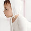 Lace Trim Bonnet - White