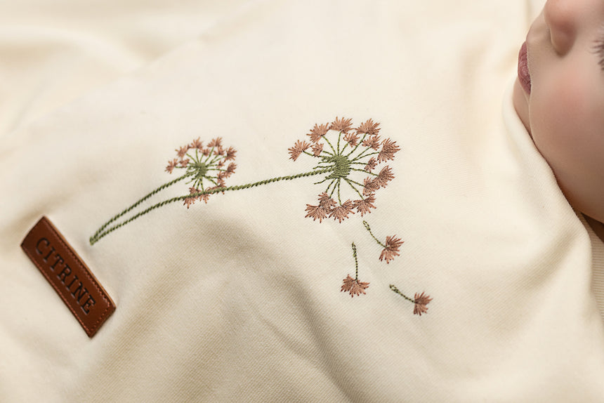 Dandelion Embroidery Set White/Pink